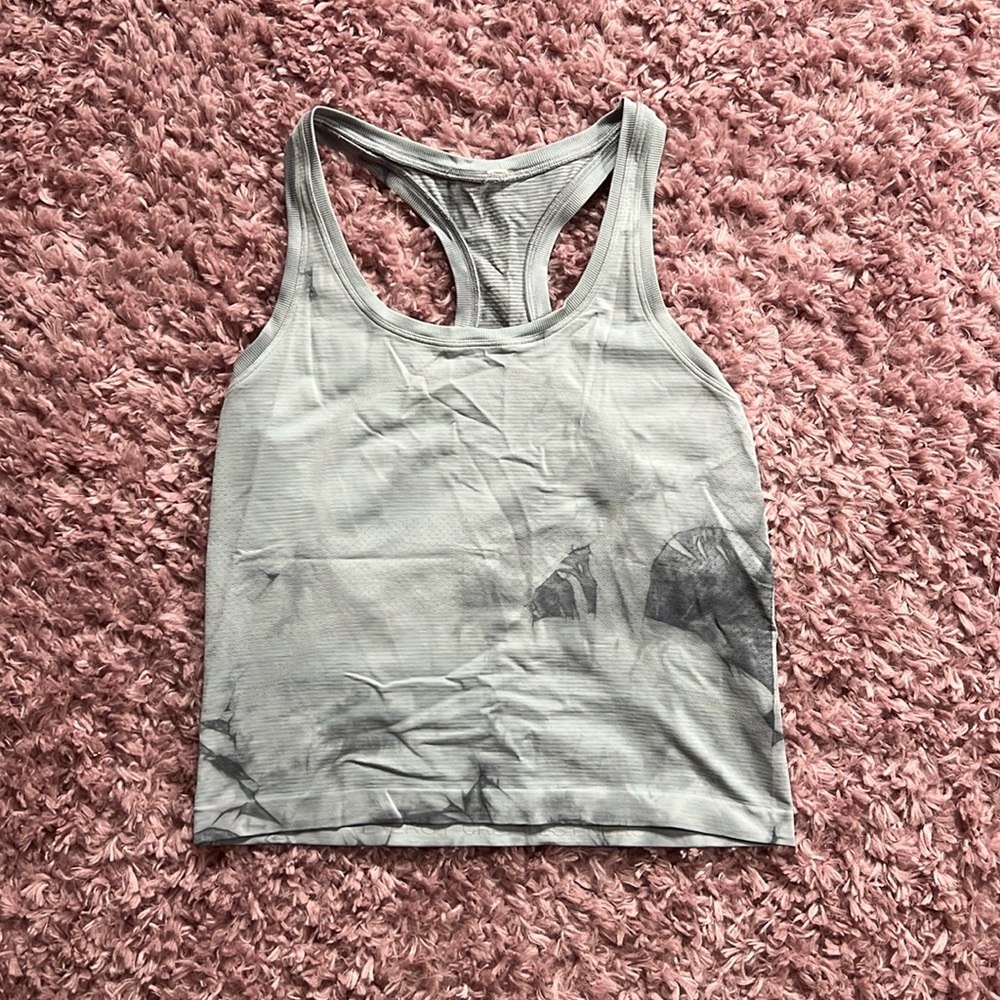 Lululemon Gray Tie-Dye Tank Top